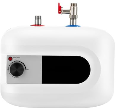 6 l minivarmvattenberedare, 1 500 W varmvattenbehållare 30–65 °C underbordsförvaring, elpanna, förvaringstank, varmvattenberedare för kök, badrum, husbilar