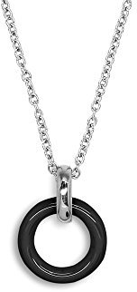 Soul-Cats 1 edle Kette mit Anhänger in schwarz Keramik Edelstahl Basic