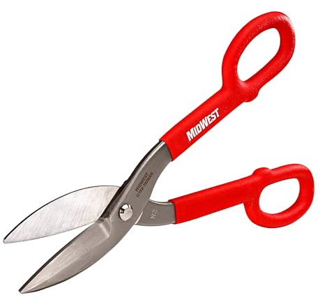 Midwest Vinyl Siding Snip - 12-Inch Straight/Wide Curved Soft Material Cutter - MWT-127SV