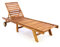 Divero klappbare Sonnenliege ESTEPONA aus Teak Holz, behandelt - Farbe: Braun