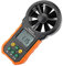 PM6252A Digitales Windgeschwindigkeitsmessgerät, Windmesser-Handwindgeschwindigkeitsmessgerät mit großem LCD-Bildschirm und Hintergrundbeleuchtung, Luftmengenmessgerät mit tragbarer schwarzer