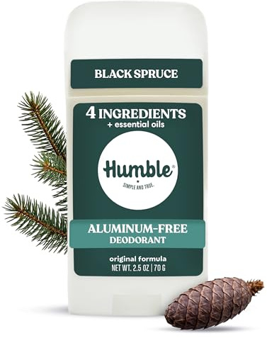 Humble Brands All Natural Deodorant Stick für Damen und Herren, Lasts All Day, sicher und zertifiziert Cruelty Free, Bergamot und Ingwer, 1 Stück