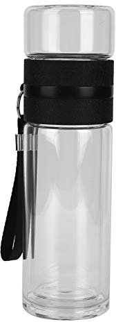 Zerodis Bouteille de séparation de thé Double paroi en verre infuseur de thé bouteille d'eau bureau à domicile fournitures de boisson séparation de l'eau bouteille de thé tasse tasse