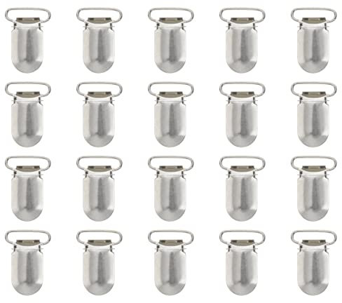 VALICLUD 20 Pièces Attache Tétine Attache-Sucette Clips De Suspension en Métal pour Tétine Pinces à Bretelles Attache-tétine Homme Mitaines Salopette