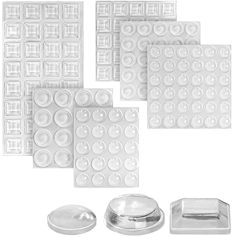 VILSTO Transparente Silicone Pieds Adhésifs, Butées de Protection en Caoutchouc, Pare-Chocs Protection de Meubles Amortisseurs Autoadhésifs, Tampon pour Porte, 154 pièces