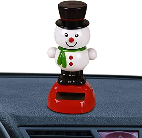 Jinmen Solar Dancing Figures | Christmas Solar Powered Dancing Figures | Christmas Cute Santa Snowman Elk Penguin Solar Dancing Figures, Car Interior Decor Desktop Ornament