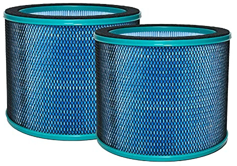 Nispira R21/ R020 2-in-1 True HEPA Filter Replacement For Bladeless Tower Air Purifier Fan UTY R021 R21 R020 R20 SKJ-CR021 SKJ-CR020 Medium, 2 Pack
