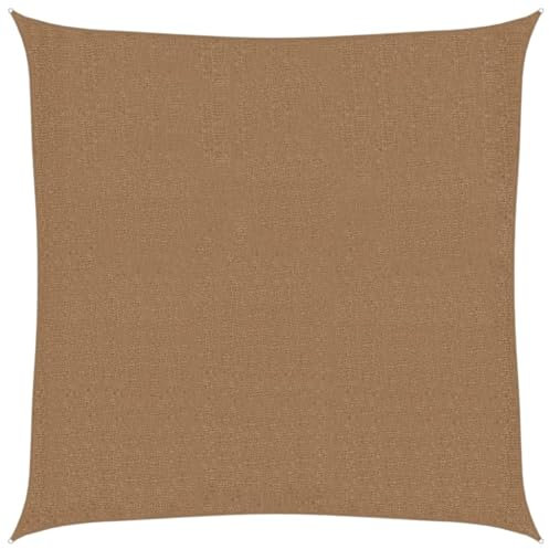 vidaXL Sonnensegel Sonnenschutz Windschutz Sonnendach UV Schutz Sonnenschutzsegel Schattenspender Garten Terrasse Balkon 160g/m² Taupe 2,5x2,5m HDPE