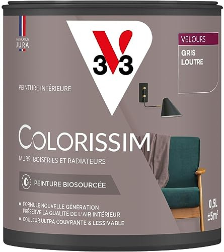 V33 Peinture multi-supports Colorissim® Gris loutre Velours 0,5L