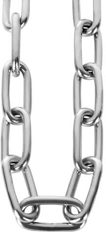 CYEER Chaîne en acier inoxydable de 6 mm - Vendu au mètre - 2 m - Chaîne en acier inoxydable solide - Chaîne en acier inoxydable ronde - Chaîne à maillons - Chaîne pour fauteuil suspendu - Chaîne