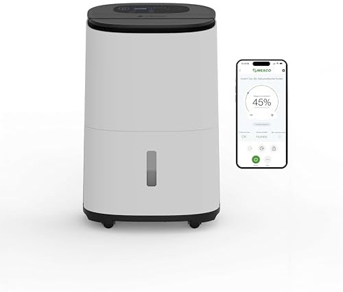 Meaco MeacoDry Arete® Two 12L Luftentfeuchter & HEPA-H13-Luftreiniger, Meaco-WLAN-App, intelligenter Feuchtigkeitsmodus, Wäschemodus, Stromsparmodus, leiser Modus, senkt Feuchtigkeit, 5 Jahre Garantie