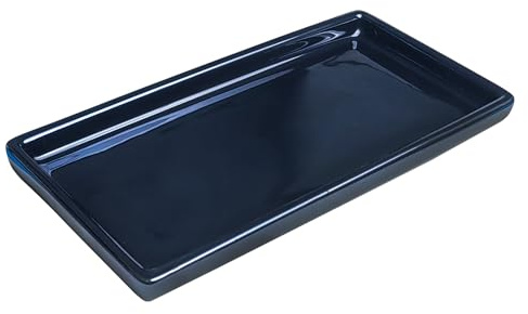 Qaixwuyi Ceramic Bathroom Tray Dressing Table Tray Rectangular Ceramic Tray Aroma Bathroom Storage Tray Jewellery Decoration Tray for Bathroom Vanity Kitchen