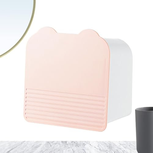 Feminine Hygiene Organizer - Wall-mounted Storage Box With Fli-p Cover Design, Multi-purpose Fli-p Lid Compartment Sealed Storage Box For Washroom - Pink