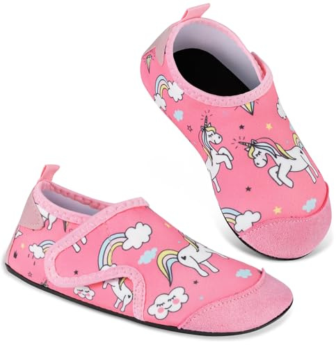 AOOSU Kids Water Shoes, Kids Swim Water Shoes Lightweight Toddlers Baby Aqua Socks, Toddler Water Shoes Non-Slip Quick Dry Wet Swimming Pool Shoes, Children Pool Shoes for Children Boys Girls