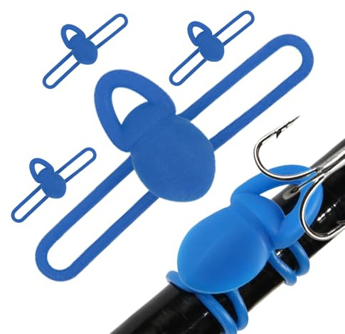 Supporto per gancio per canna da, 5 pezzi in, accessorio elastico multiuso per attrezzatura da, resistente, per in acqua salata e acqua, organizer per pescatori, attrezzi