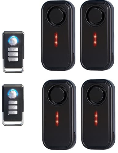 Mengshen Anti-Theft Vibration Alarm Car Vibration Alarm Adjustable Sensitivity Wireless Alarm System for E-bike Motorcycle Trailer Mailbox Garage Door Waterproof Home Security