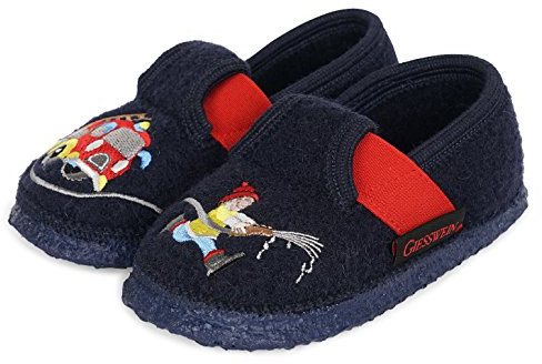 GIESSWEIN Trulben, Flache Hausschuhe Jungen, Ocean 588, 24 EU