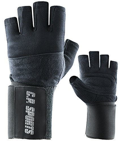 C.P. Sports Athletik Handschuhe mit Bandage für Herren, Fitnesshandschuhe, Trainingshandschuh, für Kraftsport & Bodybuilding Größe S