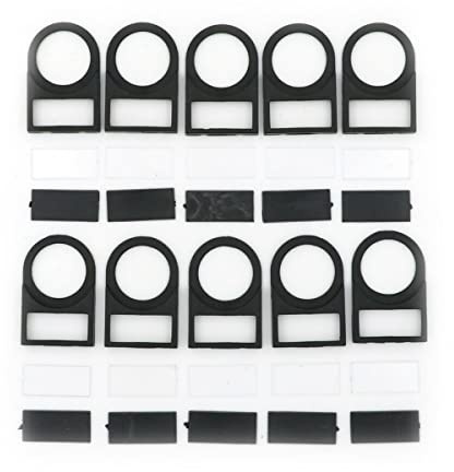 RANRAO 100pcs Botón Interruptor Panel Etiqueta Marco Pulsador Tamaño de Montaje 22mm