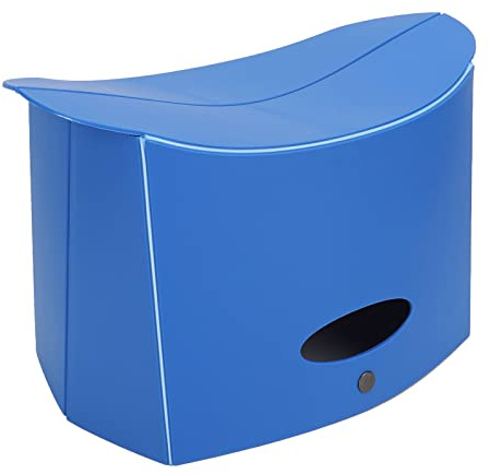Tabouret Pliant épais, ANGGREK Tabouret en Papier Pliant en Plastique et Léger avec Poignée Portable pour L'extérieur et L'intérieur (Bleu)
