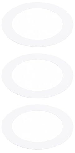 PATIKIL 3.19 ID 4.53 OD Goof Rings for Recessed Light, 3 Pack Matte White Goof Metal Trim Ring Lighting Fixture for Ceiling Wall Recessed Can Downlights