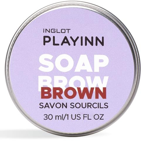 Inglot Playinn Sapone Sopracciglia | Formula Gel Extra Forte | Sopracciglia Definite e Scultoree | Playinn Soap Brow | 30 ml | Marrone
