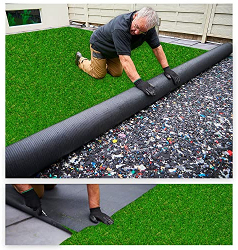 MDEKOR Kunstrasen Outdoor Teppich Wetterfest 200x400 cm Balkon Bodenbelag Rasenteppich 38 mm Outdoor Meterware