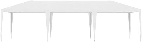 Coavain Tonnelle 4 x 9 m, blanche, résistante aux UV et imperméable, durable, pour réunion de famille, barbecue, pique-nique, fête d'anniversaire, événements