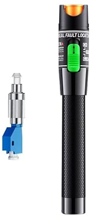 OCEANCOMM Fiber Optic Tester 30km Visual Fault Locator Pen Type with FC Male- LC Female Hybrid Adapter for Fiber Optical Light Tester