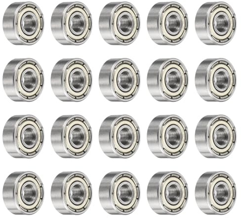 QUARKZMAN 20 stycken 623zz kullager 3x10x4mm högkolstål dubbelt förseglade lager för elmotorer hushållsapparater trädgårdsmaskiner silverfärgade