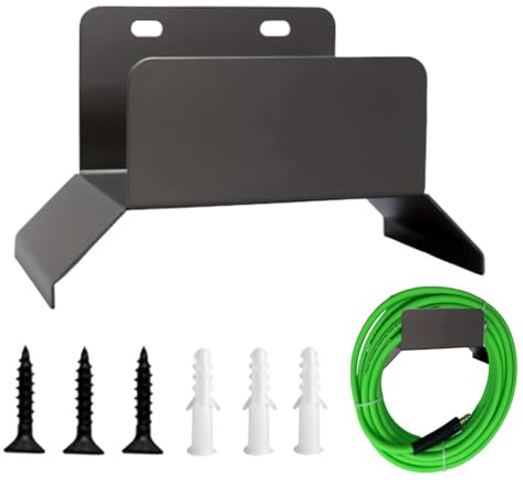 Kustimantu Supporto per tubo da giardino, stabile supporto da parete per la conservazione del tubo, multifunzione, per il giardino, capannone e prato