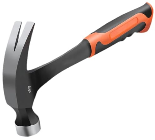Martillo de garra recta, 16 onzas, acero forjado, resistente, ergonómico, mango antideslizante, ideal para proyectos de bricolaje y profesionales
