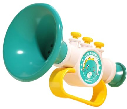 Milageto Petite trompette, jouet sonore, outil pédagogique pour enfants de 2 à 3 ans, facile à jouer, portable, cadeaux d'anniversaire, instrument de, Vert