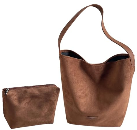 2 Pièces Seau Sous Les Bras En Élégant Avec Ensemble De Cosmétiques Résistant À L'usure Intérieur Spacieux Pour Le Travail Activité Plein Air Épaule Capacité Pour Les Femmes