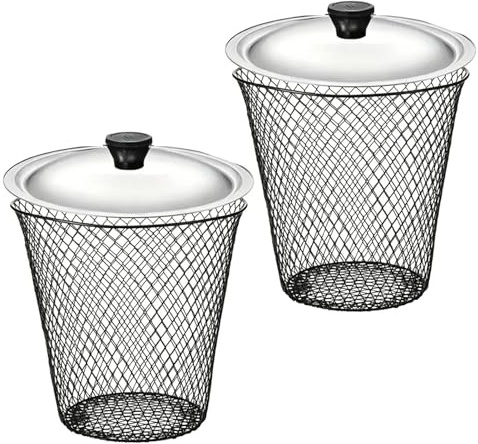 Maskkompost för nedgrävning i marken 2 Stycken Metallnäts Producentlåda