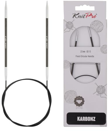 KnitPro - KnitPro Karbonz (80 cm, 2,50 mm) rundstickor - 1 enhet