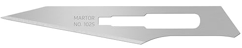 MARTOR 10 x lames de scalpel, lames de rechange couteau graphique, couteau de bricolage, 9 mm, tranchantes, utilisables 1 fois, n° 1025