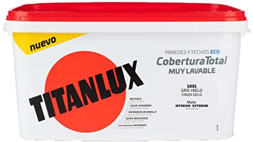 Titanlux Cobertura Total pintura para paredes Gris Hielo 4L
