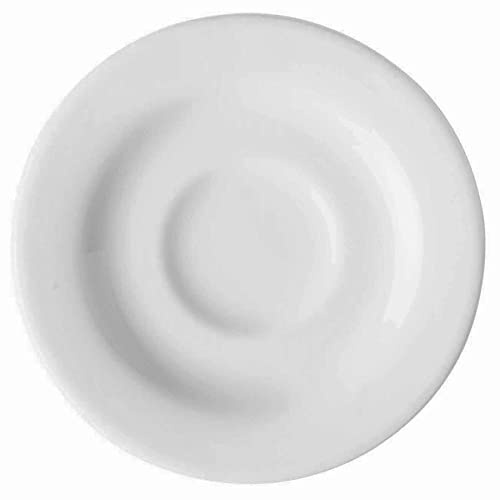 G.E.T. High-Strength Porcelain Espresso Saucer, 5, White (Set of 12)