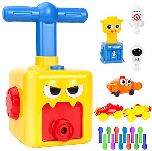 O-Kinee Ballon Auto Spielzeug, Ballonwerfer-Spielzeug, Ballonbetriebenes Auto, Pädagogische DIY Spielzeug, Ballon Auto Spielzeug, für Kind Geschenk Kreative Geburtstagsfeierzubehör (C)