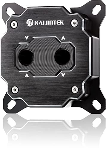 Raijintek Forkis Elite CPU Wasserkühlung Block für Custom Wasserkühlung Set, Kupfer Block Ermöglicht den Anschluss eines Beliebigen PC Schlauch