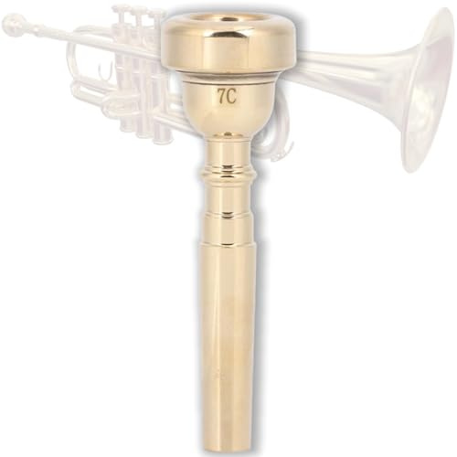 Bocchino per Tromba Ottone Bb Tone Bocchino per Tromba 3C 5C 7C Bocchino in Oro Professionale Corno a Fiato Accessori per Strumenti Musicali(7C)