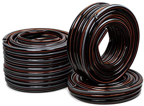 STRÜBER Gartenschlauch 4-lagig (3/4 Zoll – 20 m Länge) CARBON Bewässerungsschlauch mit Kreuzgewebe UV-beständig Schlauch PVC flexibler Wasserschlauch