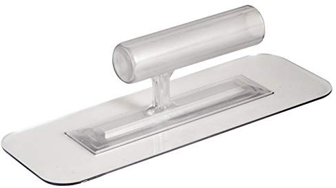 Glättkelle Kunststoff Transparent - Glättekelle, Venezianische Form, Werkzeug zum Auftragen von weichen Materialien z.B. Baumwollputz. Plastik Spachtel, ungeeignet für Mineralputz