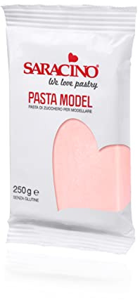 Saracino Pâte à Sucre Rose Bébé Model 250 g sans Gluten Made in Italy