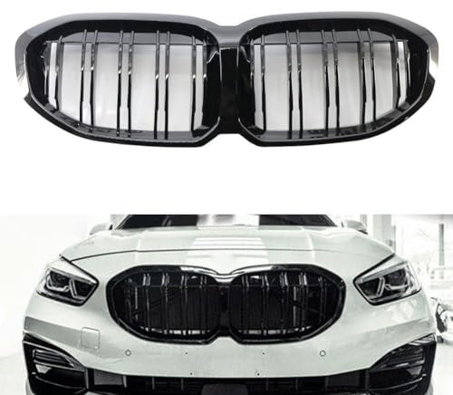 Gangying F40 Nieren Schwarz passend für BMW 1er F40 Kühlergrill Doppellamellen Glänzend schwarz Grill 2019 2020 2021 2022 2023 2024
