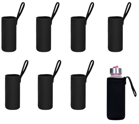 Hoshisea 8 Piezas Funda Botella Agua, Funda Termica Botella Aguam, Funda Botella Termica, para Acampar, Viajar, Trabajar