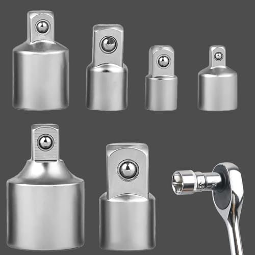 Adaptador De Vasos,Juego De Adaptadores De 6 Piezas,Juego De Adaptadores De Vasos,Adaptador De Vasos 1/4 a 3/8,3/8 a 1/4,3/8 a 1/4,1/4 a 3/8,1/2 a 1/4,1/4 a 1/2 Para Tuercas,Carracas,Vasos