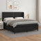 Willood Boxspringbett mit Matratze Bett Einzelbett Polsterbett Bett Bettgestell Hotelbett Bettrahmen Lattenrost Schlafzimmerbett Schwarz 180x200 cm Kunstleder Flach mit Nägeln