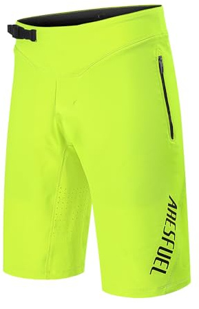 ARESFUEL Anti-Slip Mountain Bike Shorts for Men Ultra-Breathable Cycling Shorts Biking Bicycle Shorts Neon Green X-Large